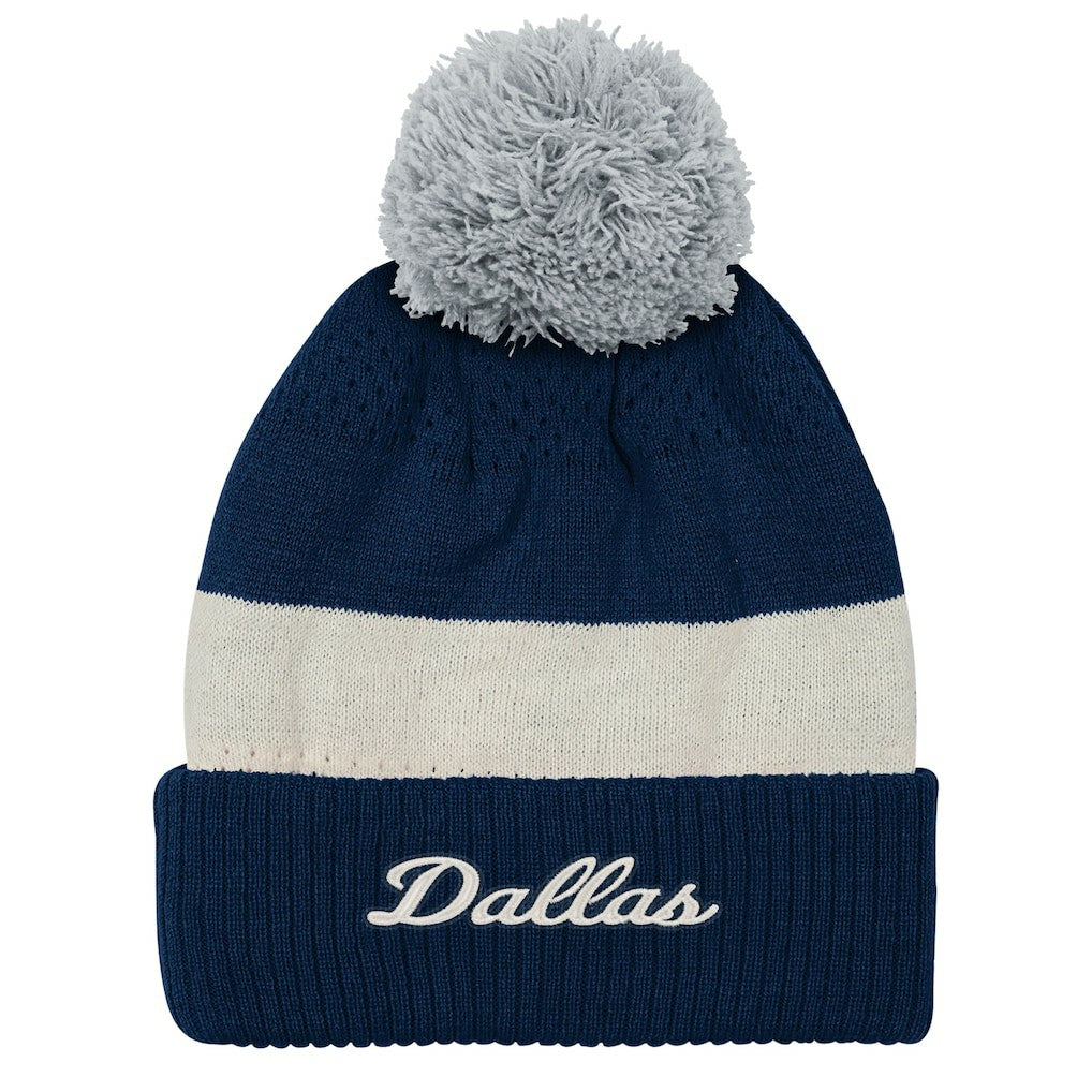 Outerstuff Youth Modern Fan Cuffed Knit Hat with Pom - Dallas Cowboys
