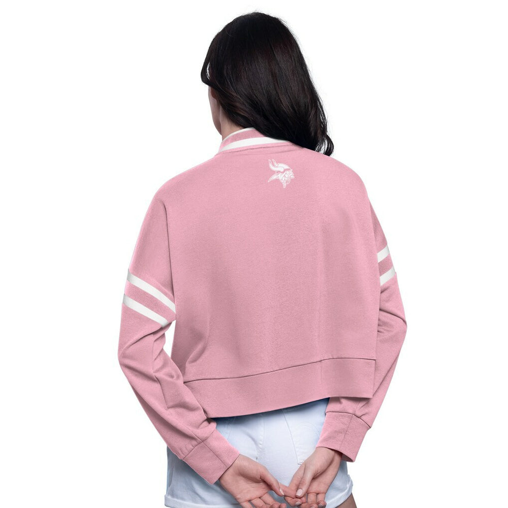 Starter Women's Power Play Cropped Pullover Sweatshirt - Minnesota Vikings
