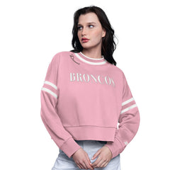 Starter Women's Power Play Cropped Pullover Sweatshirt - Denver Broncos