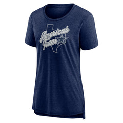 Women's First Down Distressed Tri-Blend T-Shirt - Dallas Cowboys