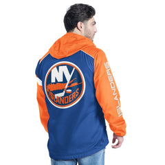 NHL Royal/Orange New York Islanders G-III Sports by Carl Banks Lateral Half-Zip Hoodie Jacket