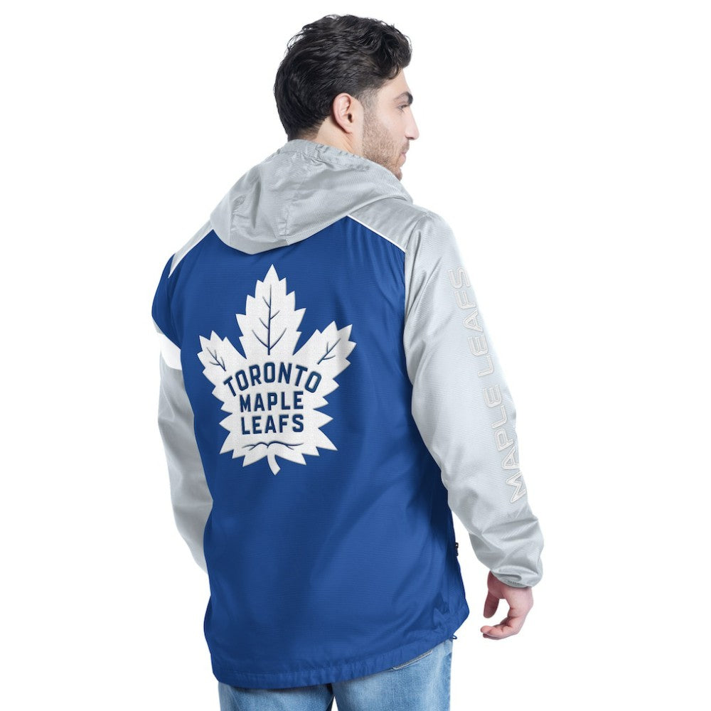 NHL Blue/Gray Toronto Maple Leafs G-III Sports by Carl Banks Lateral Half-Zip Hoodie Jacket