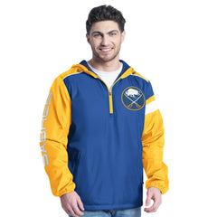 NHL Royal/Gold Buffalo Sabres G-III Sports by Carl Banks Lateral Half-Zip Hoodie Jacket
