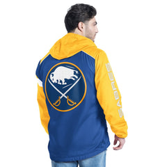NHL Royal/Gold Buffalo Sabres G-III Sports by Carl Banks Lateral Half-Zip Hoodie Jacket