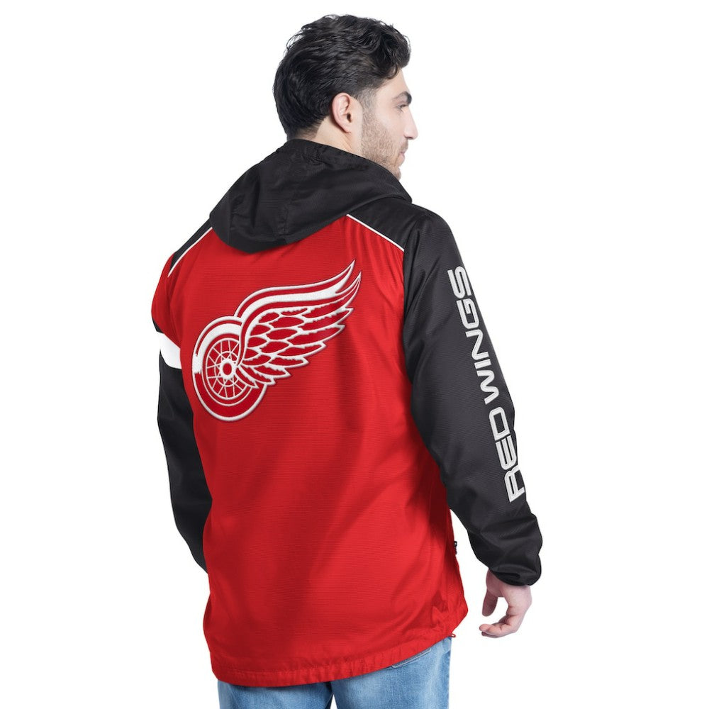 NHL Red/Black Detroit Red Wings G-III Sports by Carl Banks Lateral Half-Zip Hoodie Jacket