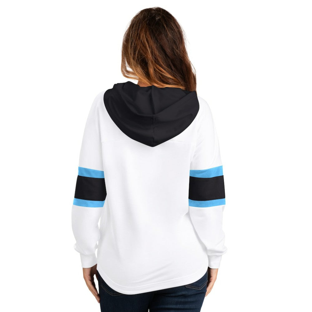 NHL White Utah Mammoth G-III 4Her by Carl Banks Women's Goal Zone Long Sleeve Lace-Up Hoodie T-Shirt