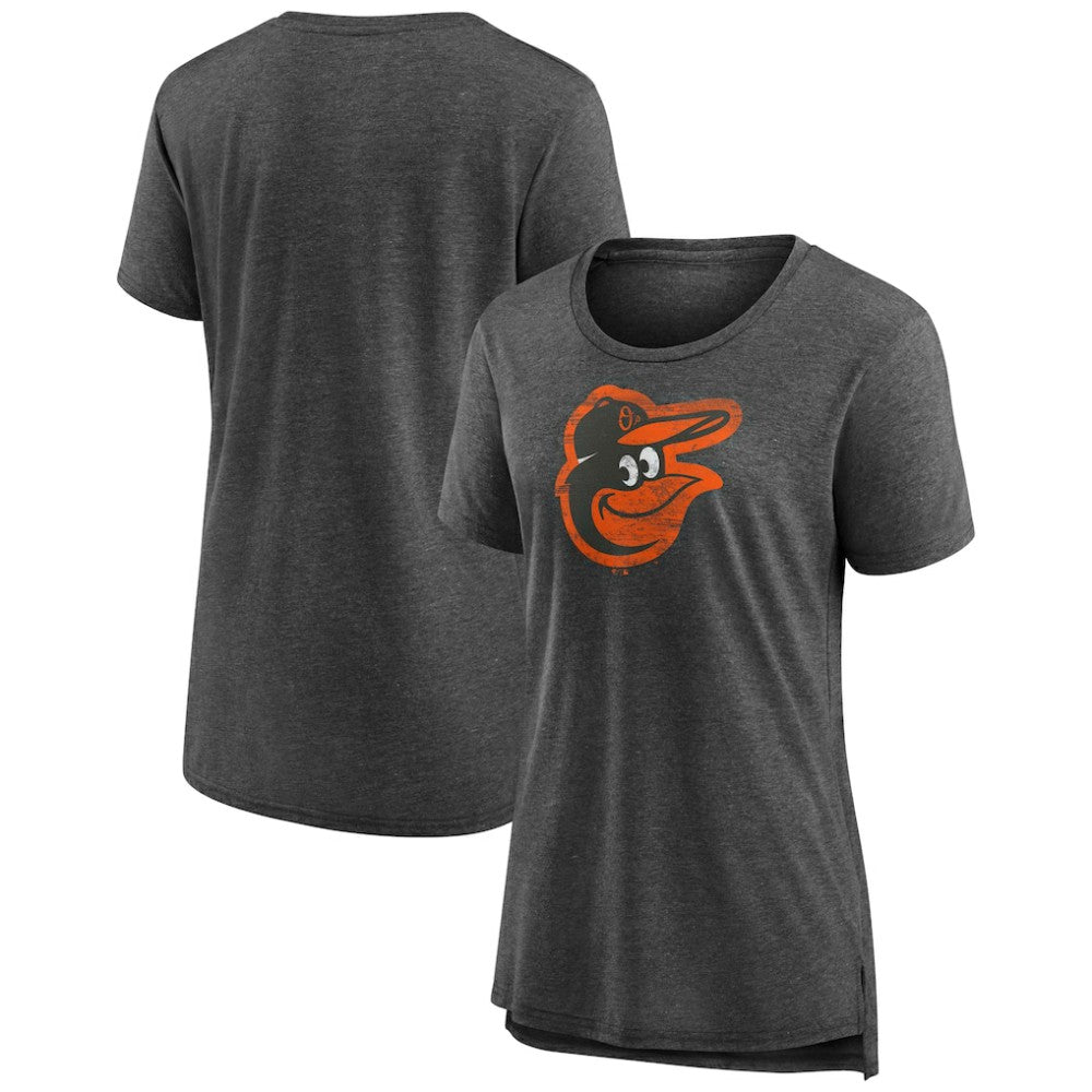 MLB Baltimore Orioles Women's Weathered Official Logo Tri-Blend T-Shirt