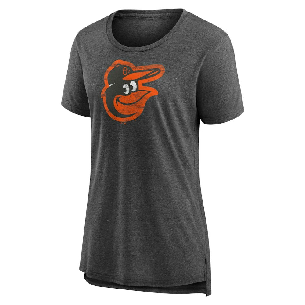 MLB Baltimore Orioles Women's Weathered Official Logo Tri-Blend T-Shirt