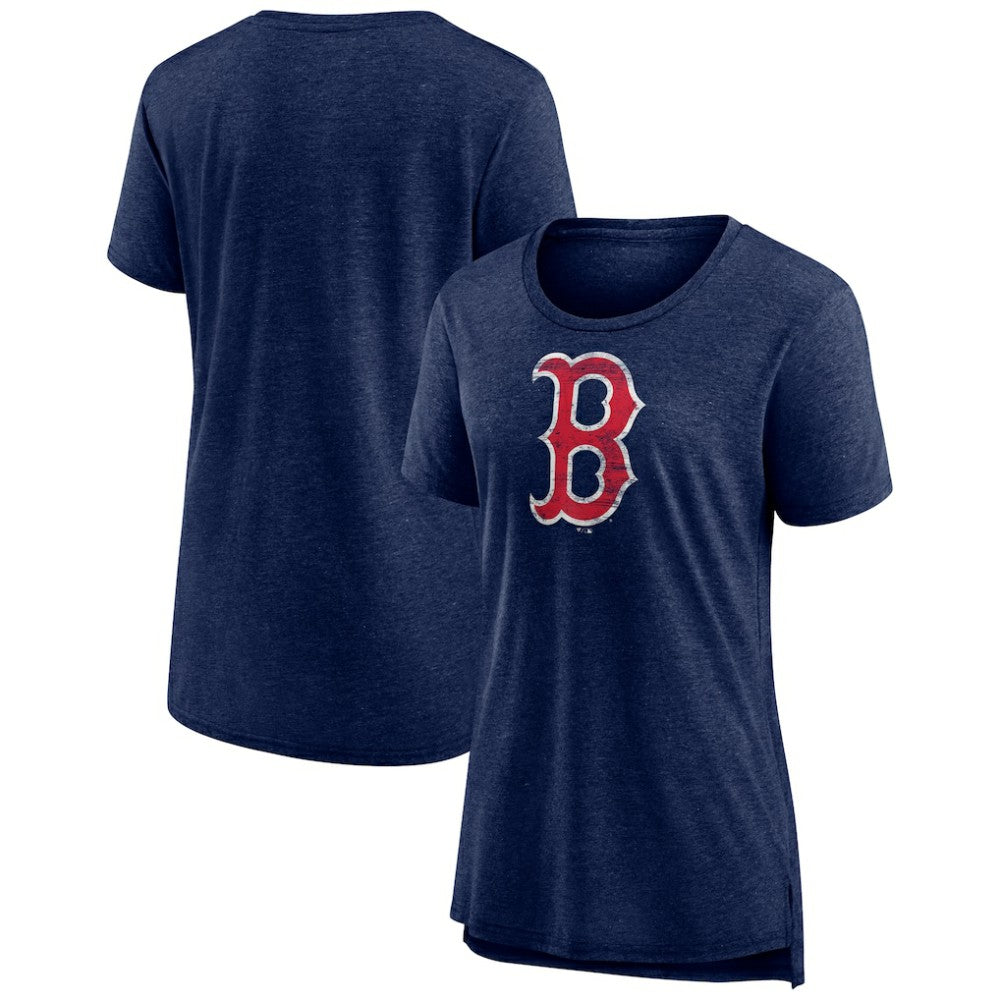 MLB Boston Red Sox Women's Weathered Official Logo Tri-Blend T-Shirt