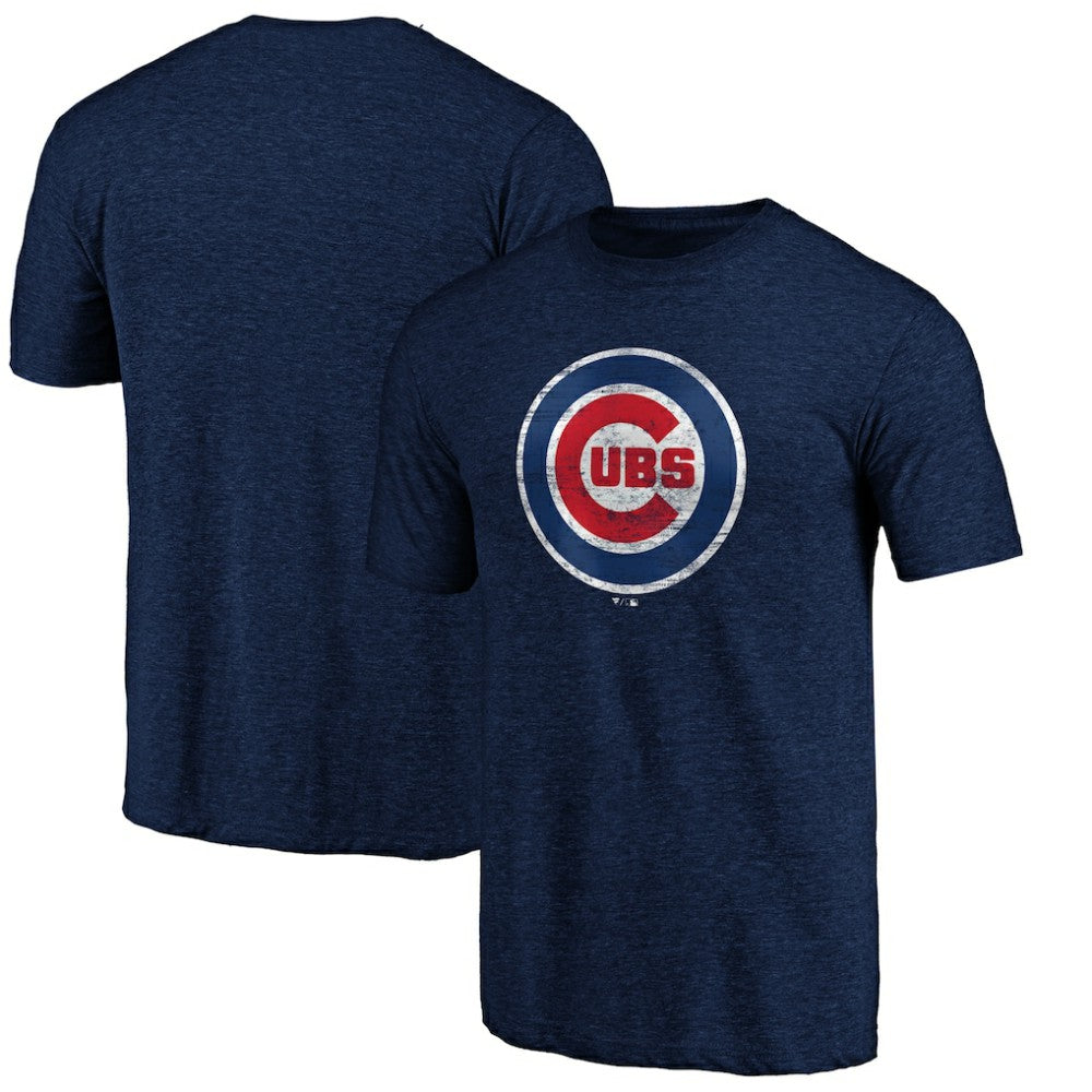 MLB Chicago Cubs Weathered Official Logo Tri-Blend T-Shirt