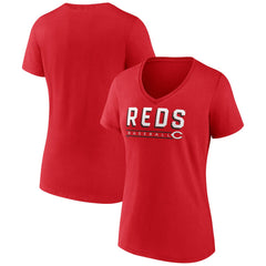 MLB Cincinnati Reds Women's Primary Play V-Neck T-Shirt