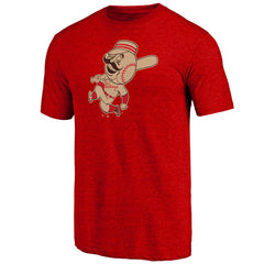 MLB Cincinnati Reds Cooperstown Official Logo Tri-Blend T-Shirt