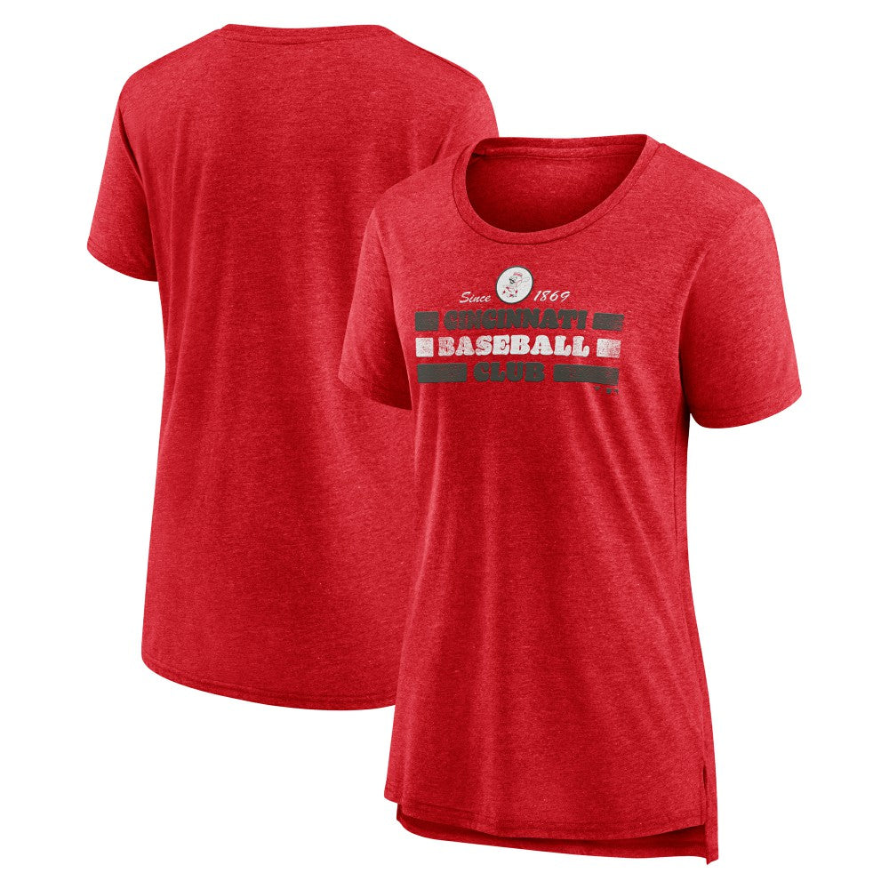 MLB Cincinnati Reds Women's Power Swing Tri-Blend T-Shirt