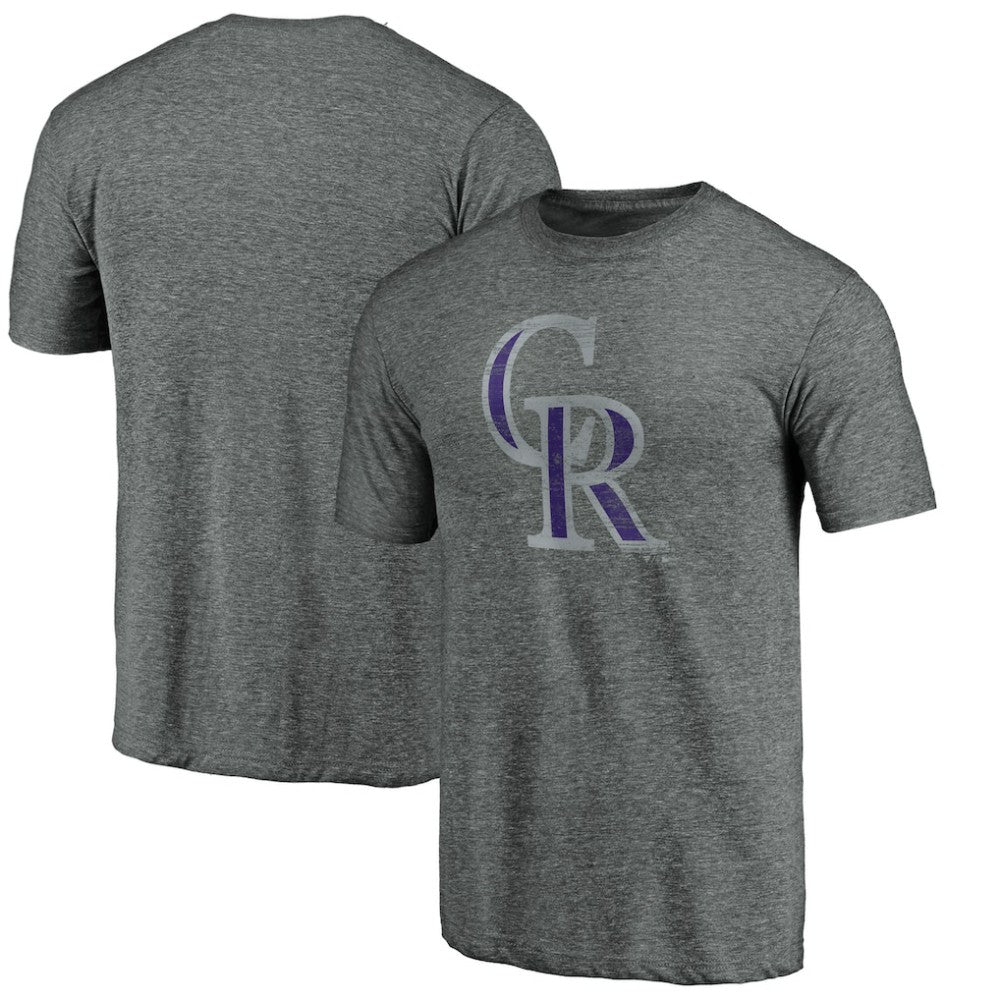 MLB Colorado Rockies Weathered Official Logo Tri-Blend T-Shirt
