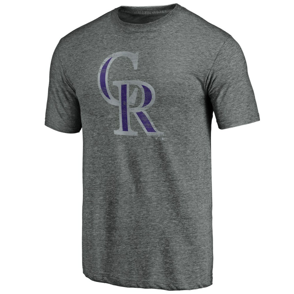 MLB Colorado Rockies Weathered Official Logo Tri-Blend T-Shirt