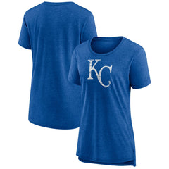 MLB Kansas City Royals Women's Weathered Official Logo Tri-Blend T-Shirt