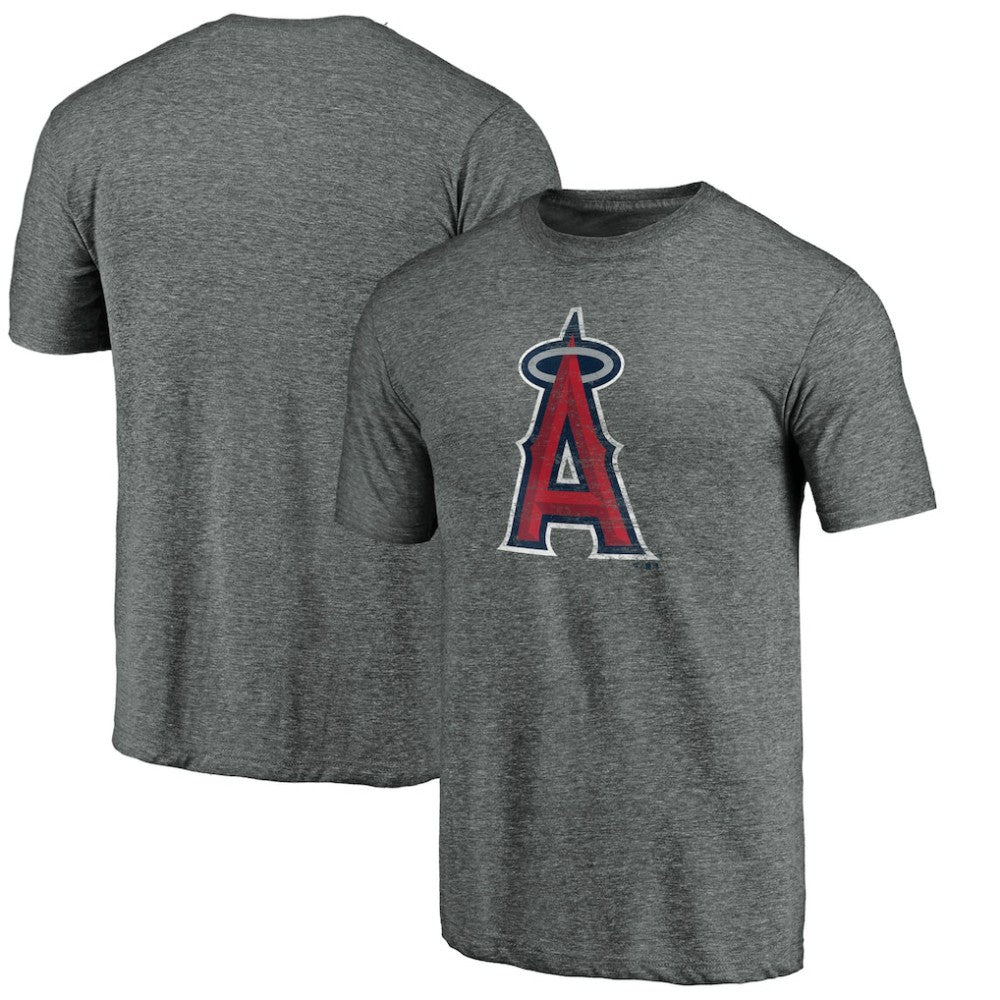MLB Los Angeles Angels Weathered Official Logo Tri-Blend T-Shirt