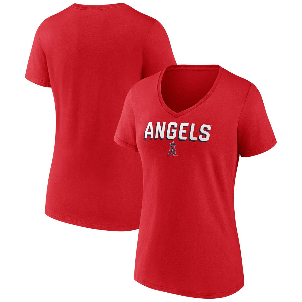 MLB Los Angeles Angels Women's Primary Play V-Neck T-Shirt