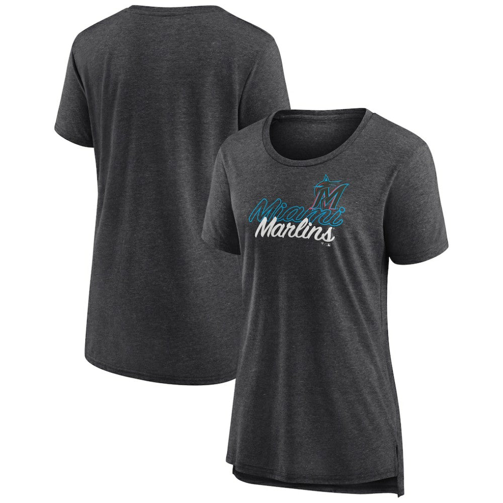 MLB Miami Marlins Women's Practice Time Tri-Blend T-Shirt