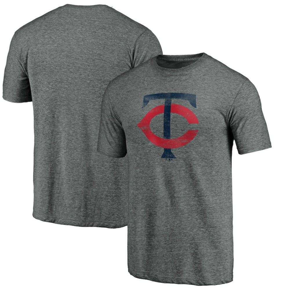 MLB Minnesota Twins Weathered Official Logo Tri-Blend T-Shirt