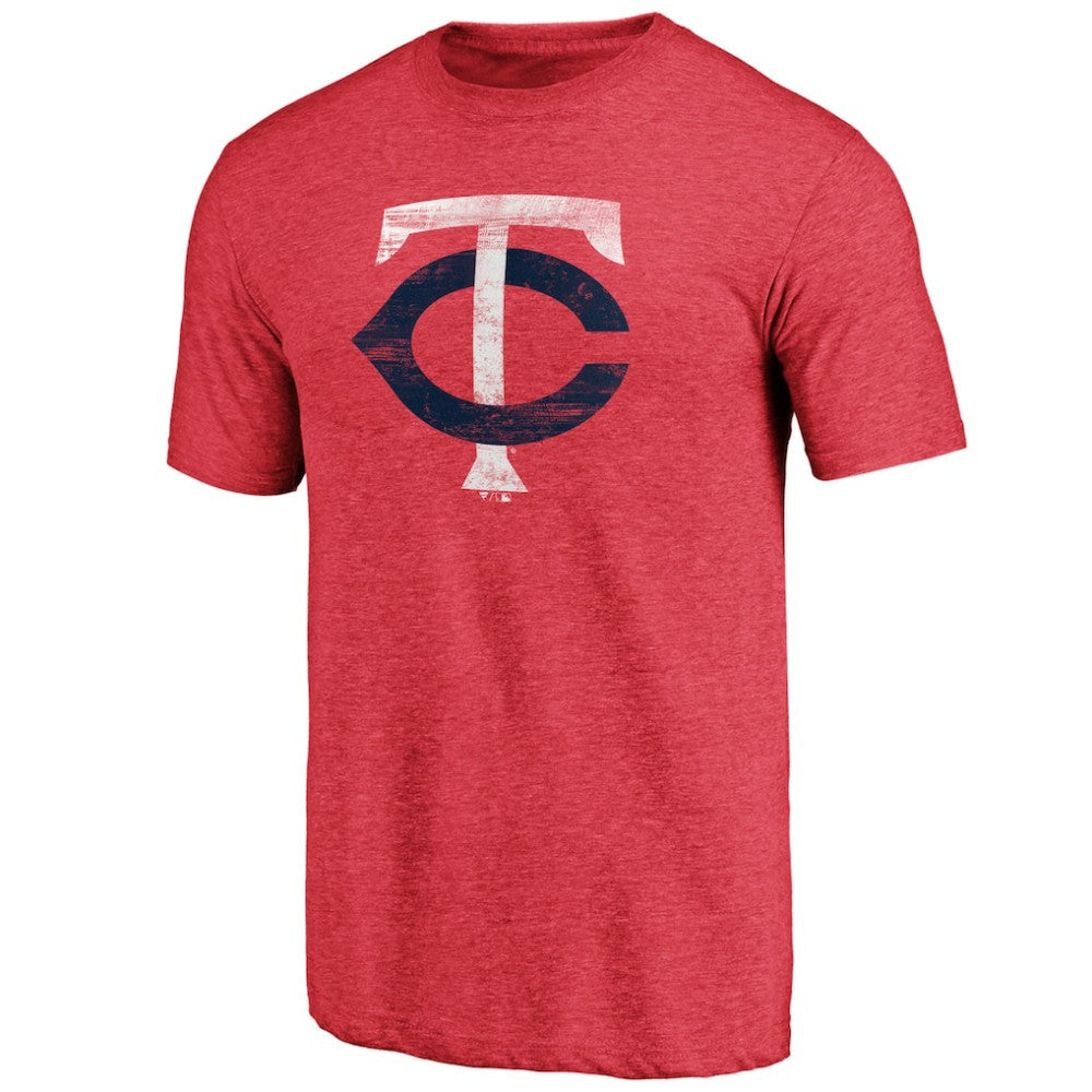 MLB Minnesota Twins Weathered Official Logo Tri-Blend T-Shirt