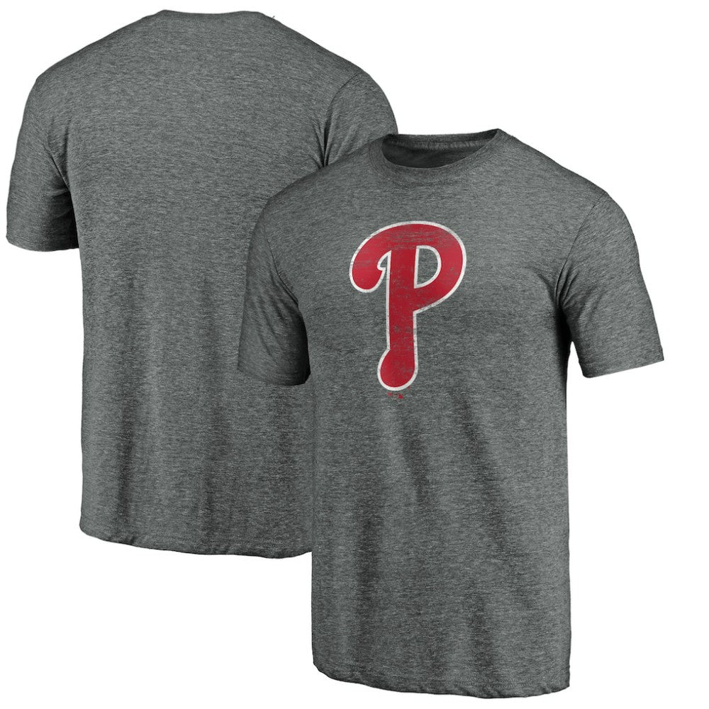 MLB Philadelphia Phillies Weathered Official Logo Tri-Blend T-Shirt