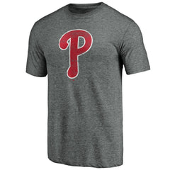 MLB Philadelphia Phillies Weathered Official Logo Tri-Blend T-Shirt