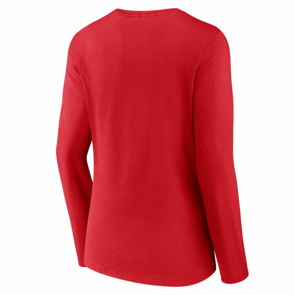 MLB Philadelphia Phillies Women's Live For It Long Sleeve V-Neck T-Shirt