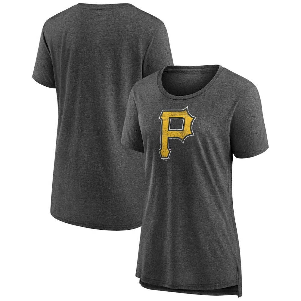MLB Pittsburgh Pirates Women's Weathered Official Logo Tri-Blend T-Shirt