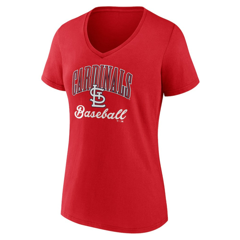 MLB St. Louis Cardinals Women's Victory Script V-Neck T-Shirt