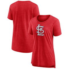 MLB St. Louis Cardinals Women's Weathered Official Logo Tri-Blend T-Shirt