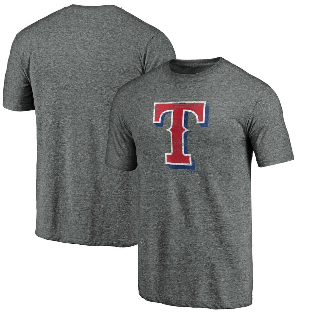 MLB Texas Rangers Weathered Official Logo Tri-Blend T-Shirt