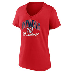 MLB Washington Nationals Women's Victory Script V-Neck T-Shirt