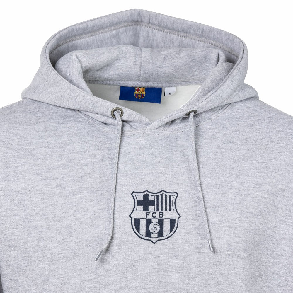 Barcelona Sport Design Sweden Streetwear Relaxed Pullover Hoodie -  Heather Gray