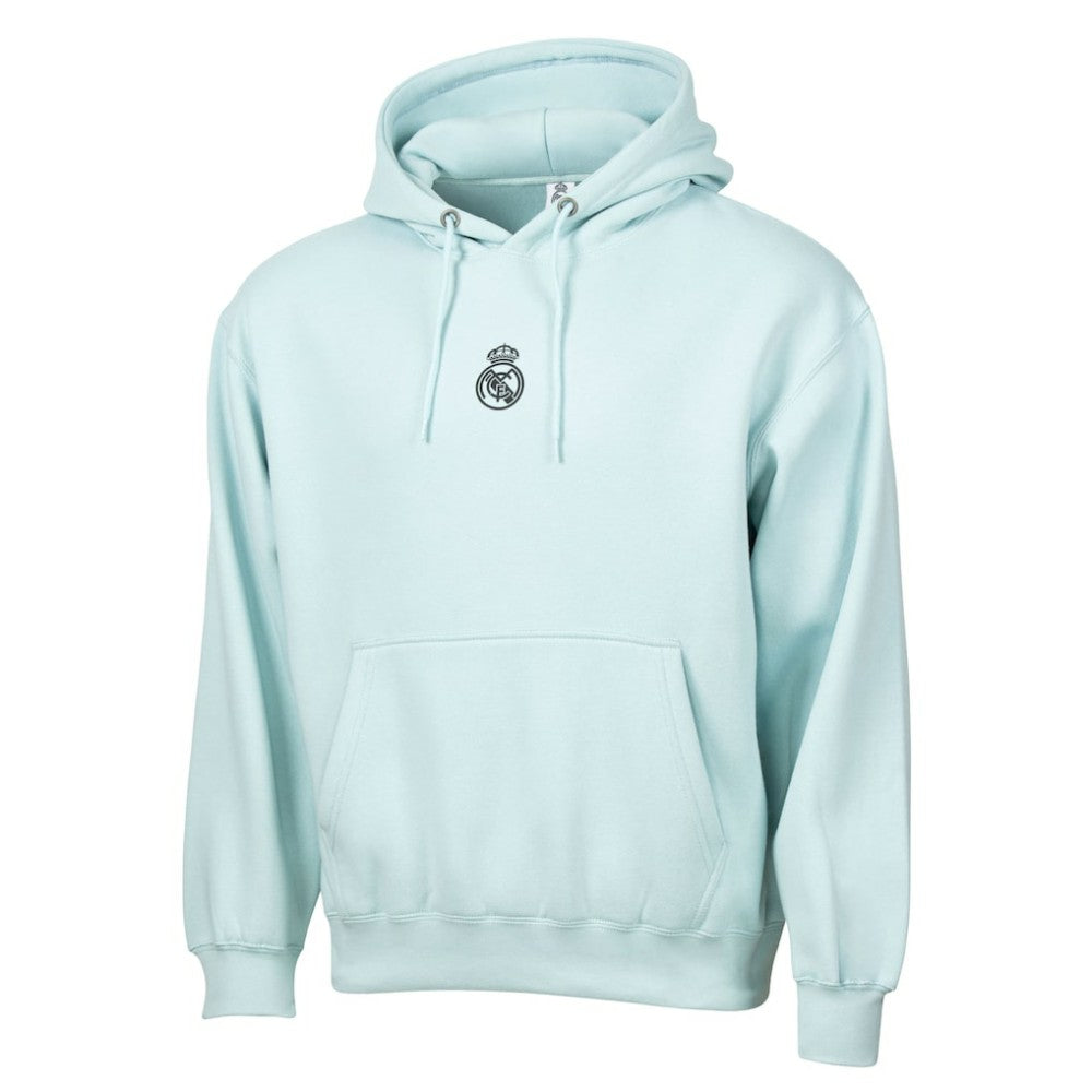 Real Madrid Sport Design Sweden Streetwear Relaxed Pullover Hoodie -  Light Blue