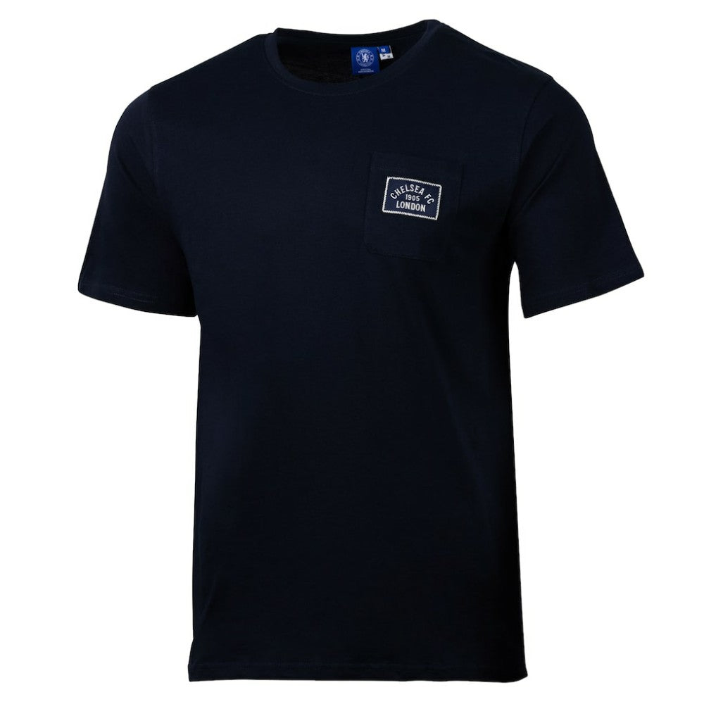 Chelsea Sport Design Sweden Relaxed Post Match Pocket T-Shirt -  Navy