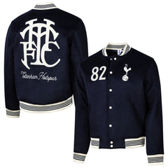 Tottenham Hotspur Sport Design Sweden Free Kick Wool Varsity Jacket -  Navy