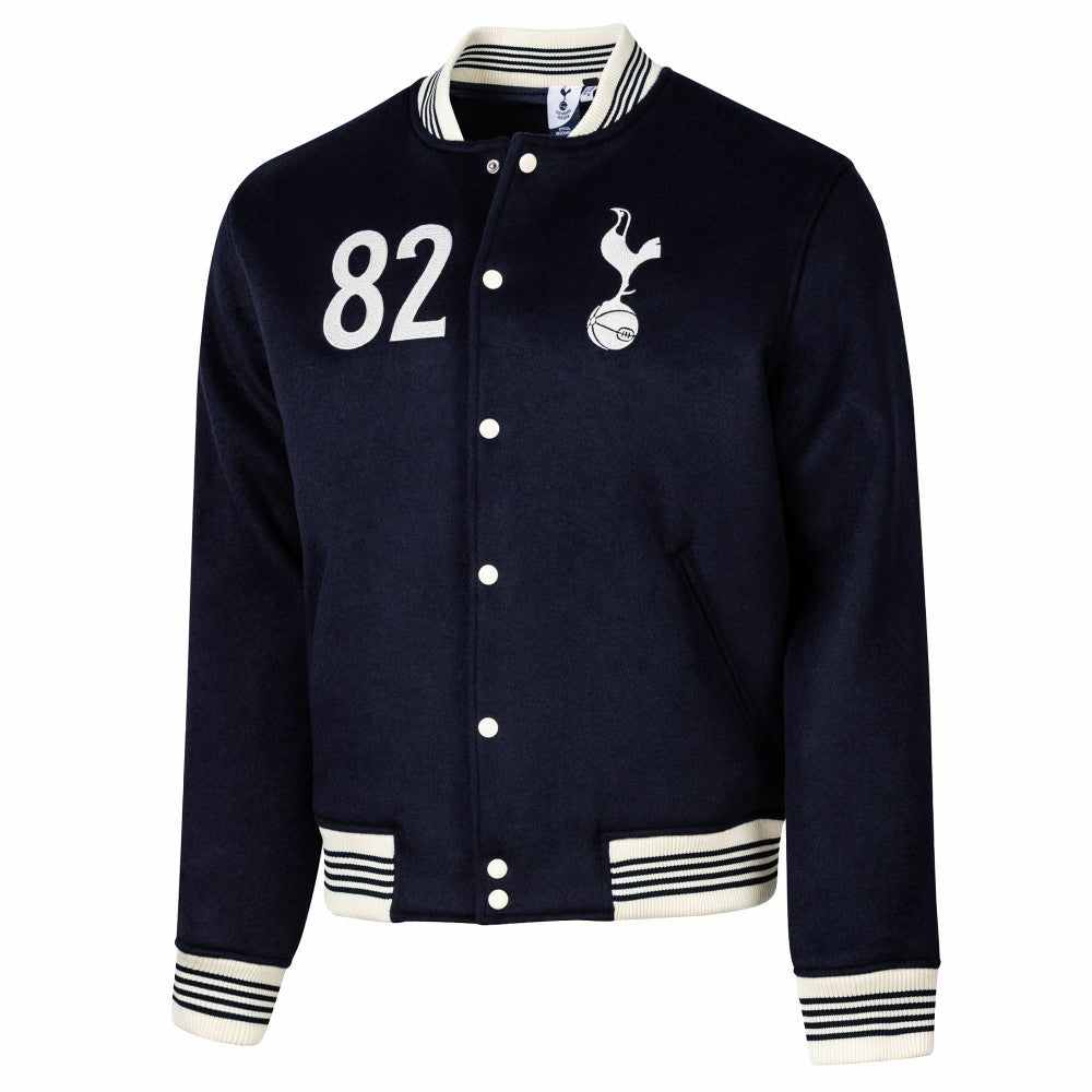 Tottenham Hotspur Sport Design Sweden Free Kick Wool Varsity Jacket -  Navy