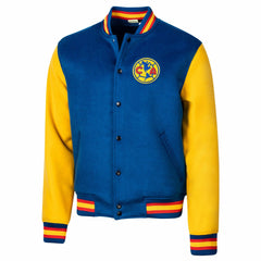 Club America Sport Design Sweden Free Kick Wool Varsity Jacket -  Royal