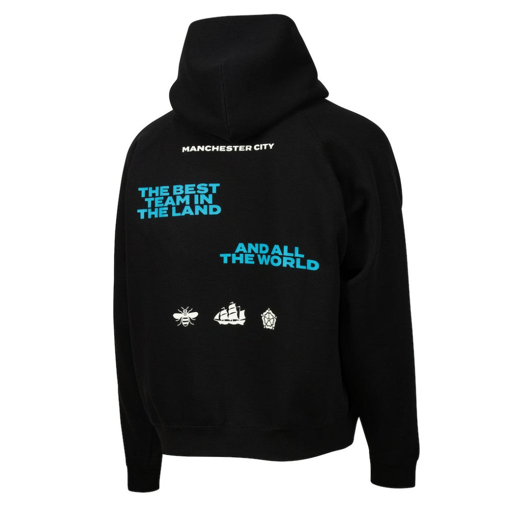 Manchester City Sport Design Sweden Overtime Oversized Raglan Hoodie -  Black