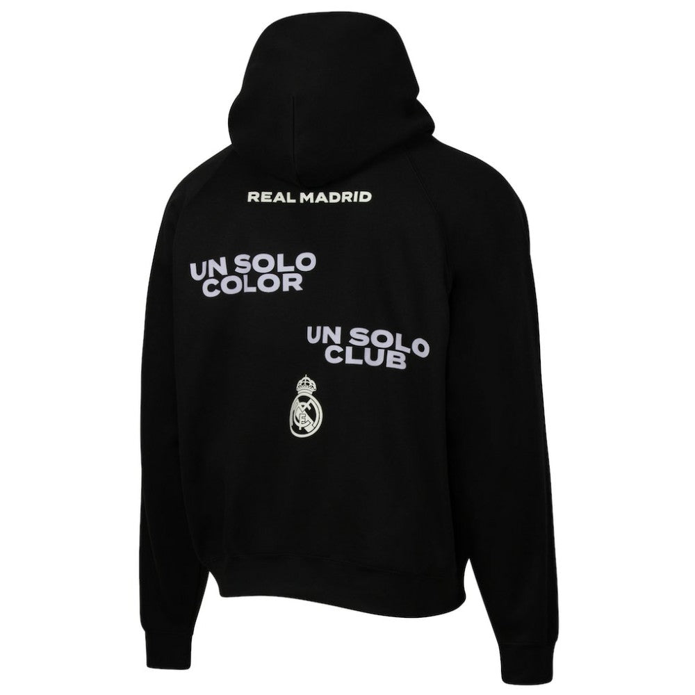 Real Madrid Sport Design Sweden Overtime Oversized Raglan Hoodie -  Black