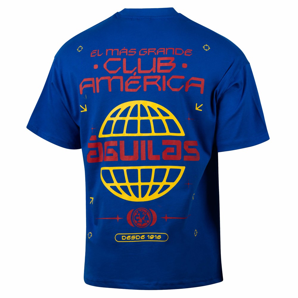 Club America Sport Design Sweden Worldwide Oversized T-Shirt -  Royal