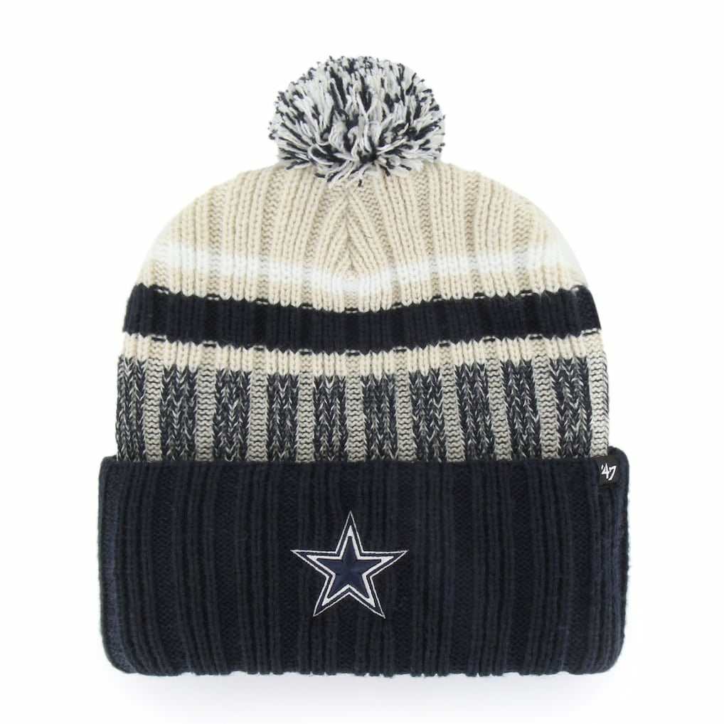 '47 Long Range Cuffed Knit Hat with Pom - Dallas Cowboys