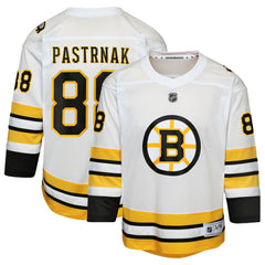 NHL White David Pastrnak Boston Bruins Youth Home Replica Player Jersey