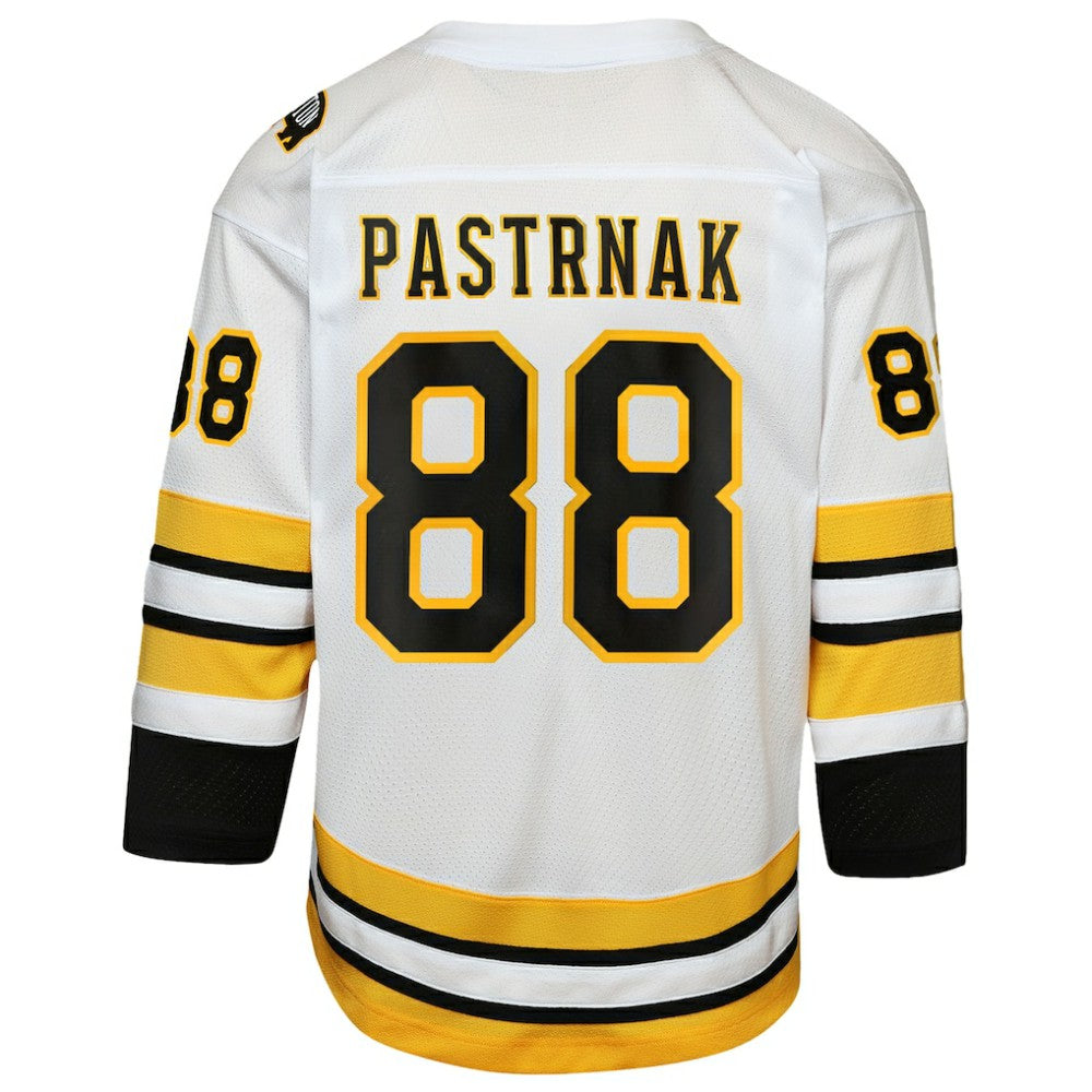 NHL White David Pastrnak Boston Bruins Youth Home Replica Player Jersey