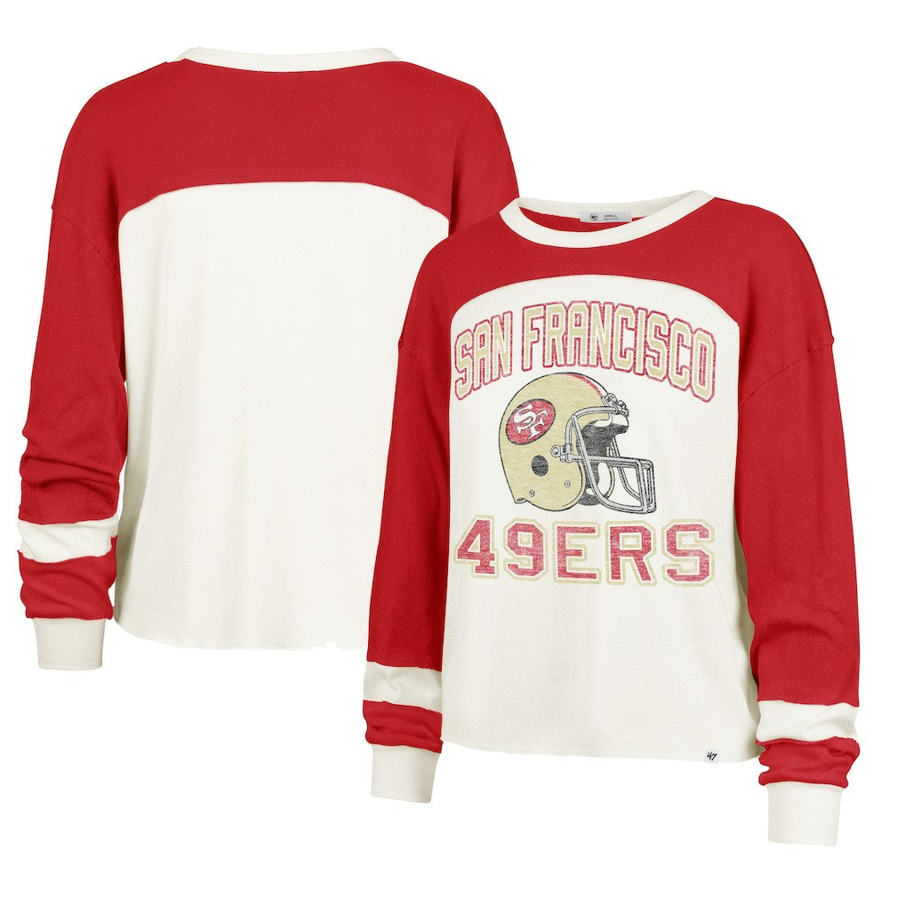 '47 Women's Double Header Curve Toni Long Sleeve T-Shirt - San Francisco 49ers