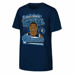 NBA Anthony Edwards Minnesota Timberwolves Outerstuff Youth Baller T-Shirt