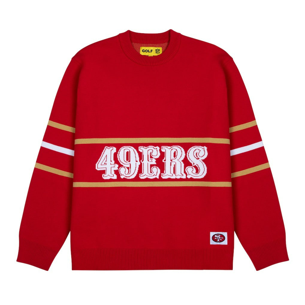 GOLF WANG Jacquard Pullover Sweater - San Francisco 49ers