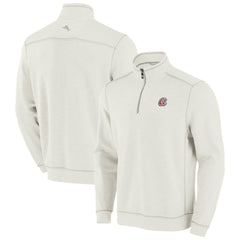MLB Atlanta Braves Tommy Bahama Sport Tobago Bay Tri-Blend Half-Zip Sweatshirt