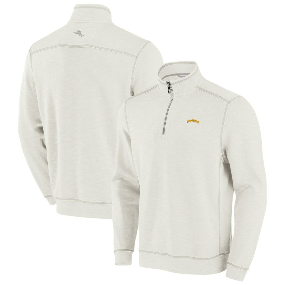MLB San Diego Padres Tommy Bahama Sport Tobago Bay Tri-Blend Half-Zip Sweatshirt